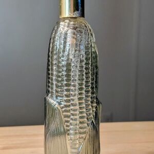 Avon Glass Art Corn Bottle with Gold Cap